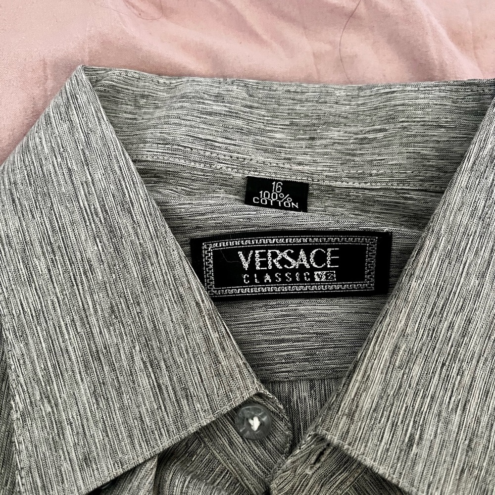 Vintage Versace gray long sleeve button down